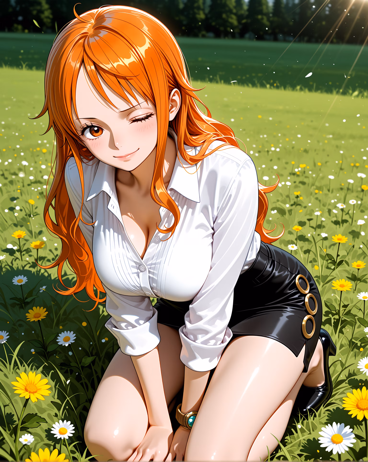 ナミ 公式ポートレート AI生成 — ONE PIECE