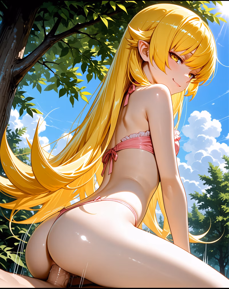 Oshino Shinobu golden eyes King of Aberrations AI image