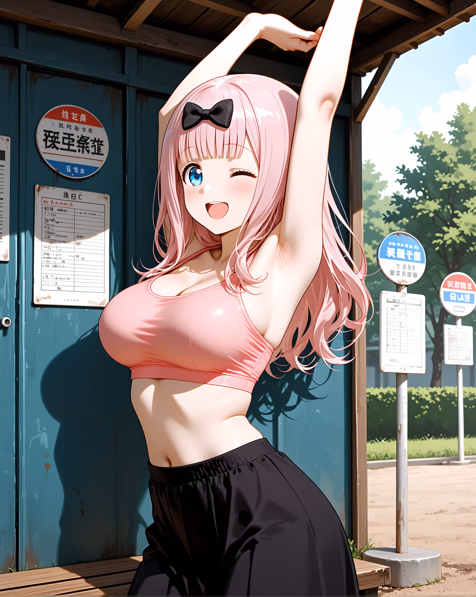 Fujiwara Chika official portrait, AI generated — Kaguya-sama: Love Is War
