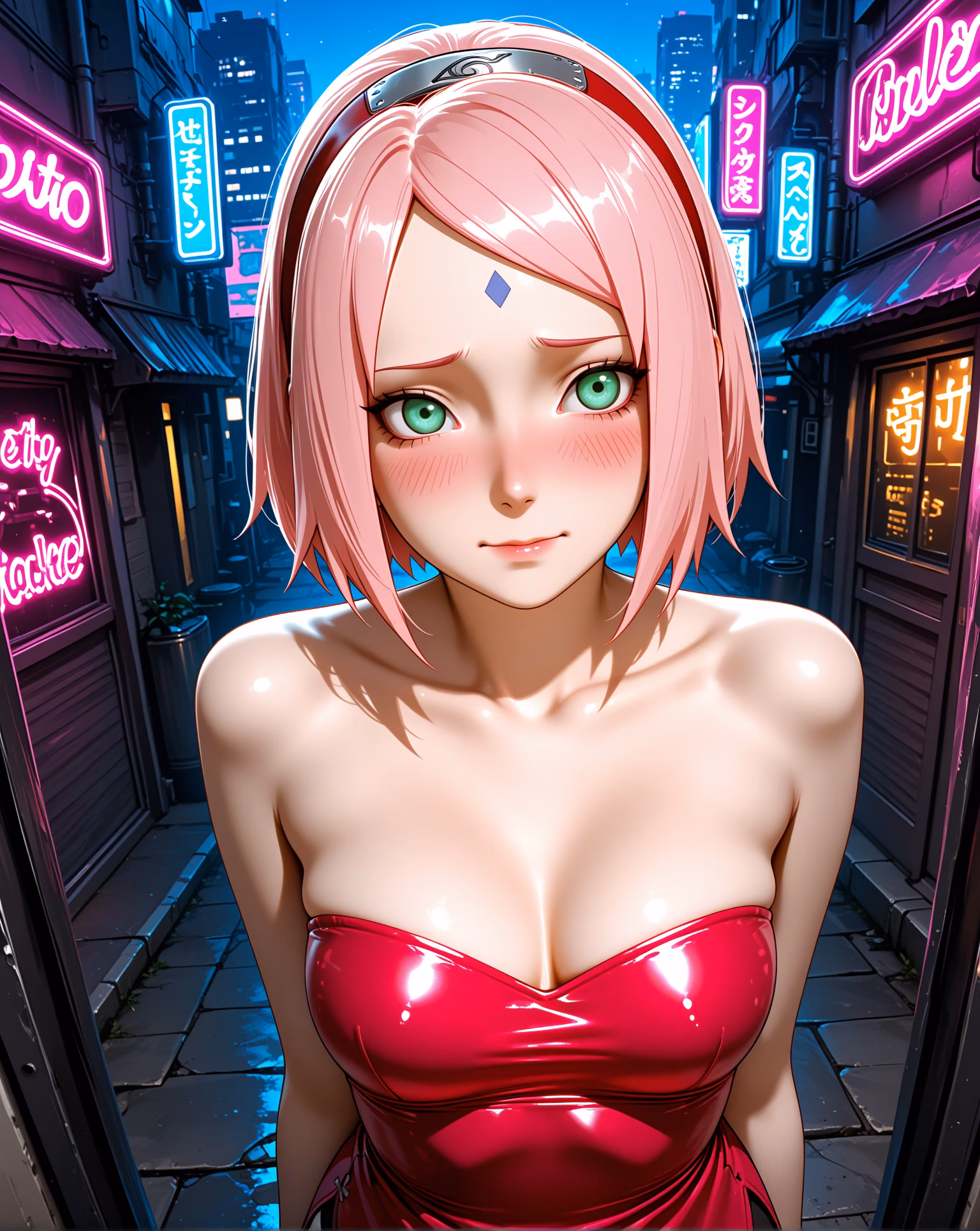 Sakura young Naruto heroine AI image