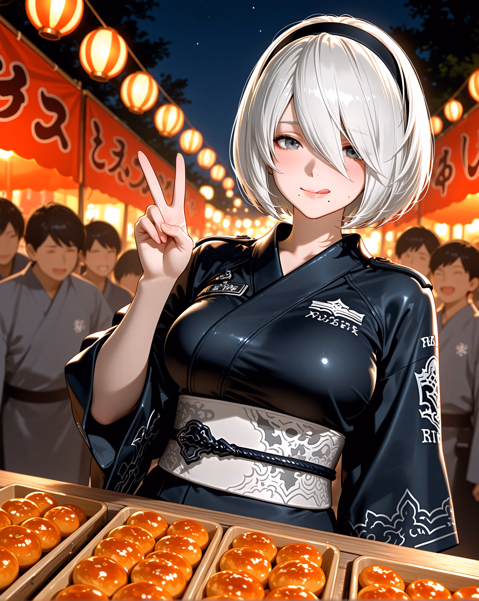 2B official portrait, AI generated — NieR: Automata