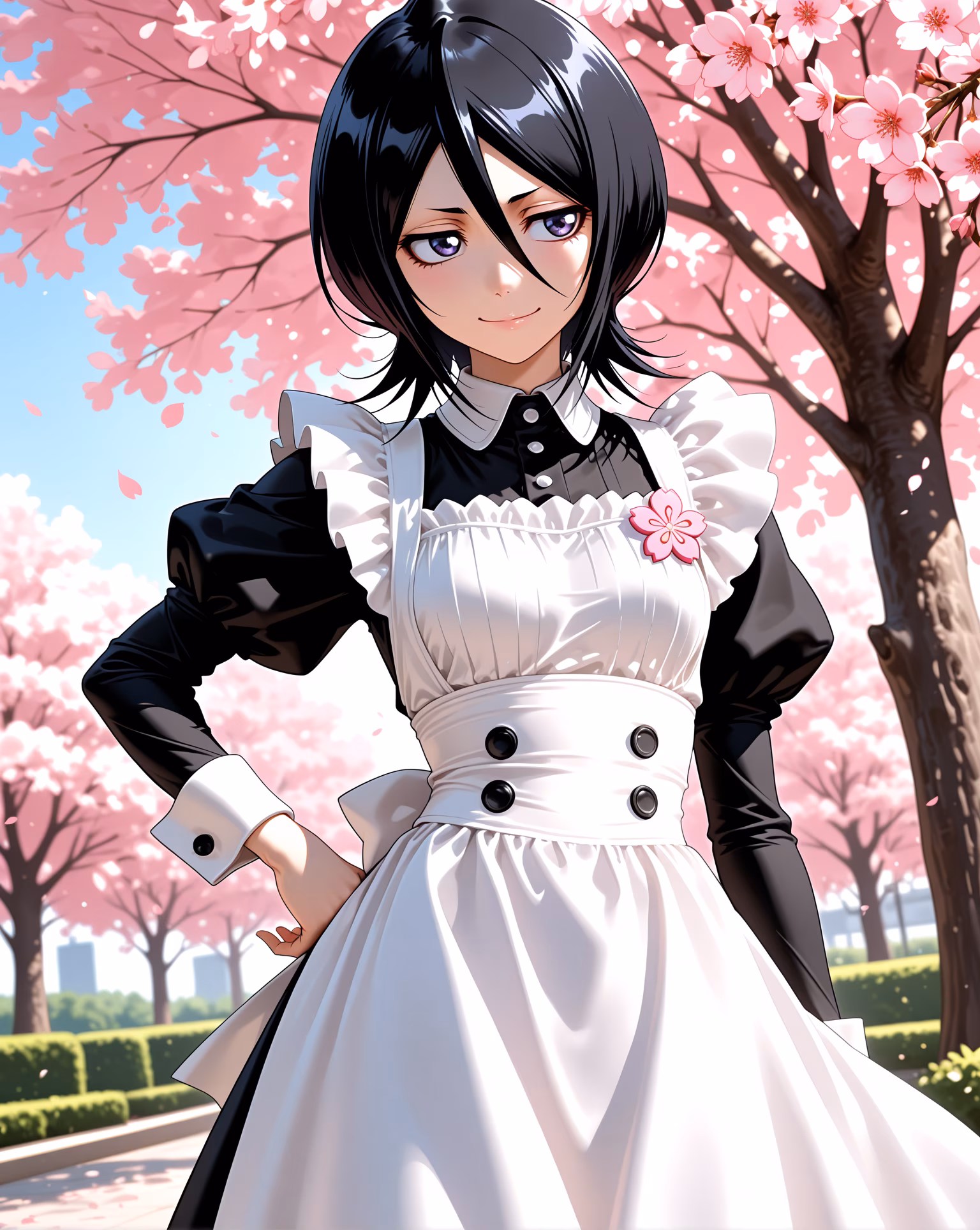 Rukia Kuchiki official portrait, AI generated — BLEACH