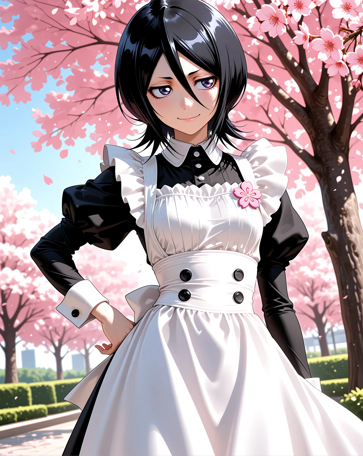 朽木ルキア 公式ポートレート AI生成 — BLEACH