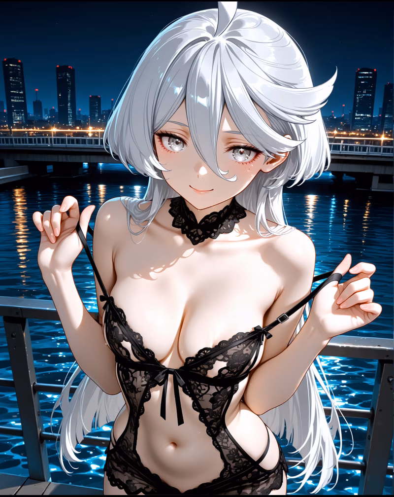 Miorine silver-white hair heiress AI character