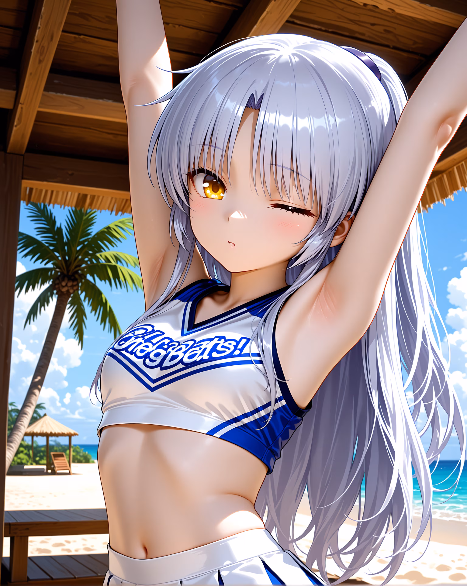 Kanade Tachibana Angel Angel Beats AI generated — student council president