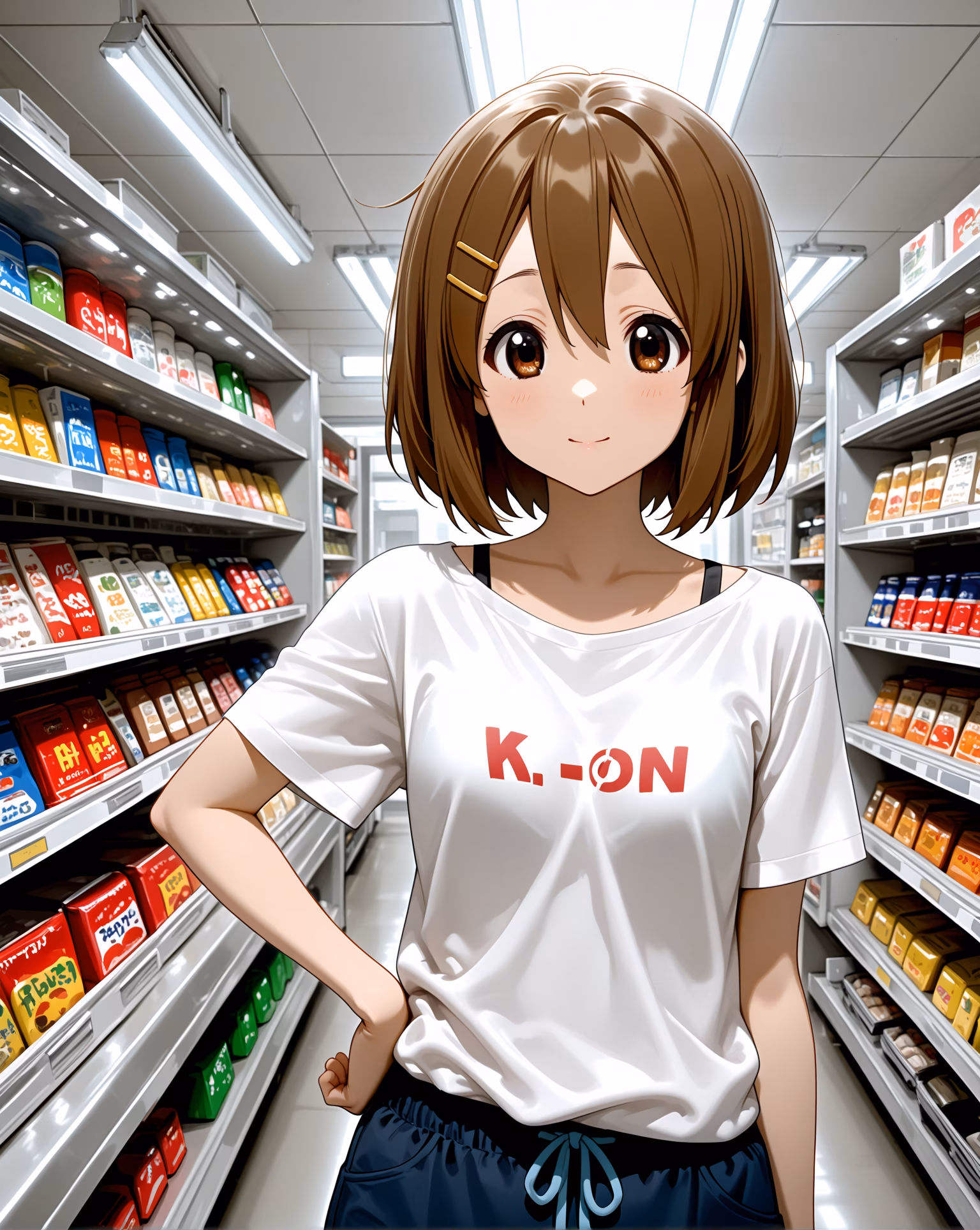 Yui Hirasawa official portrait, AI generated — K-On!