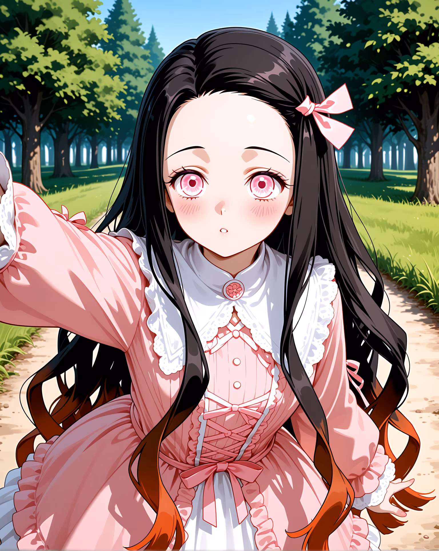 Kamado Nezuko official portrait, AI generated — Demon Slayer