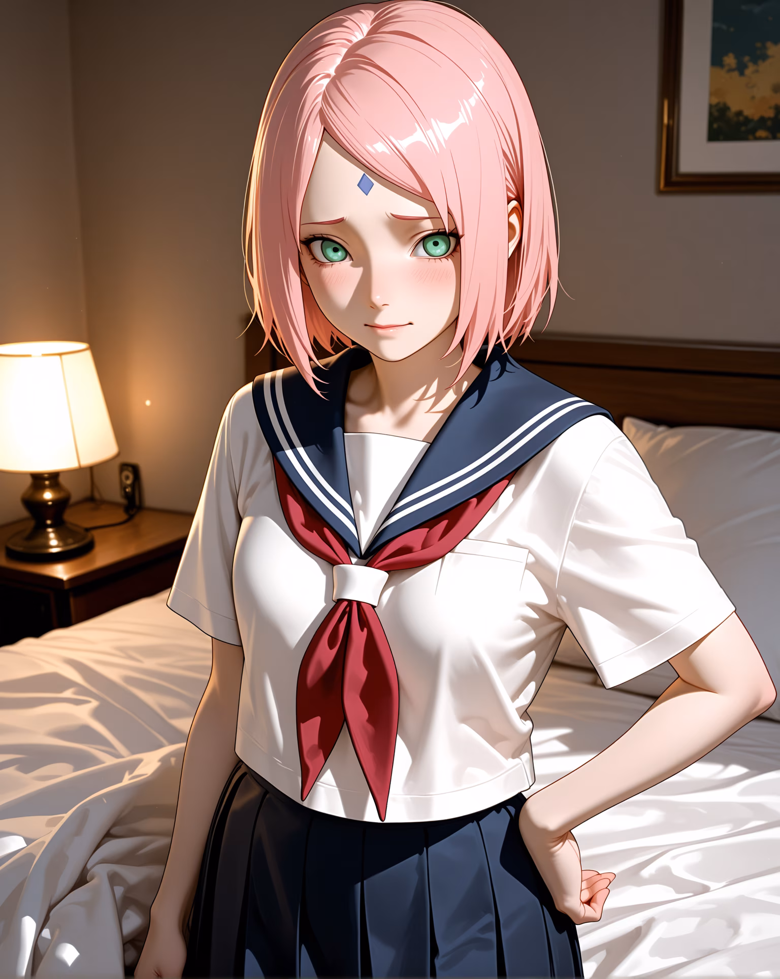 Sakura young Naruto heroine AI image
